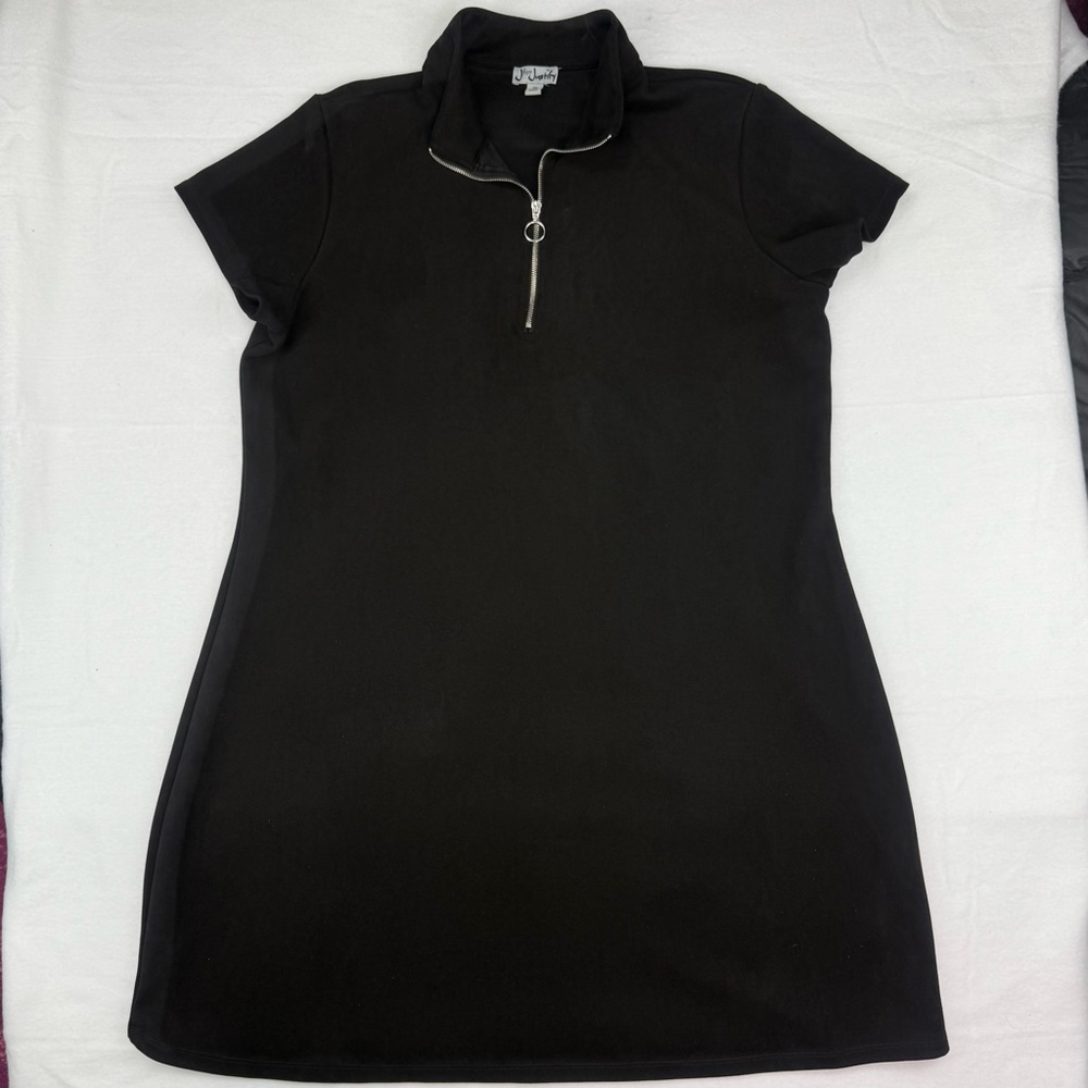 J for Justify Black Mini Dress with Zipper